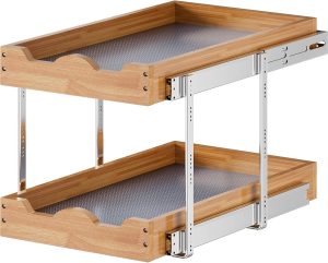 OCG Pull Out Drawers 14"W x 21"D 2 Tier Wood