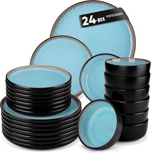 vancasso AMBER 24 Piece Stoneware Dinnerware Set