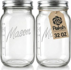 Paksh Novelty Wide Mouth Mason Jars 32 oz