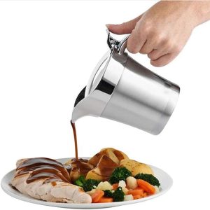 DIKEDON Stainless Steel Double Insulated Gravy Boat