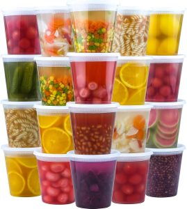 Dealusy 50 Set 32 oz Deli Containers with Lids