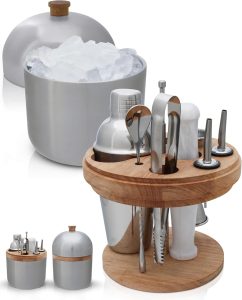 Gusto Nostro Cocktail Set Bartender Kit with Ice Bucket
