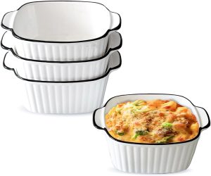 XIRYAER 15oz Ceramic Square Baking Dish 4 Pack