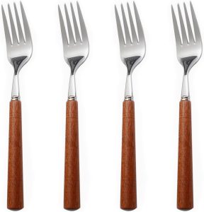 CHENSHUO Wooden Handle Stainless Steel Flatware Set