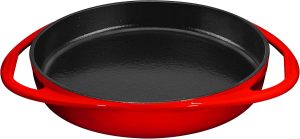  Bruntmor 9.5-Inch Red Enameled Cast Iron Pan - Oven