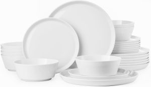 KINGSTONE 24-Piece Lumière Pastel Dinnerware Set