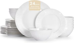 KINGSTONE 24-Piece Sunray Dinnerware Set