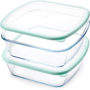 NUTRIUPS 9x9 Glass Baking Dish With Lid, 2-Pack