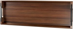 Dofira Large Acacia Wood Serving Tray with Metal