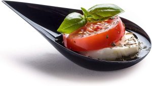 DLux 100 Tear Drop Mini Appetizer Plates with Spoons