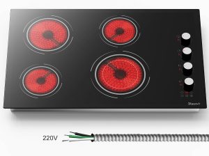 Disaenvir 30 Inch Electric Cooktop (4 Burner, 6700W)