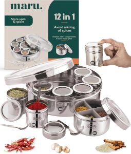 MARU 12 in 1 Stainless Steel Masala Box