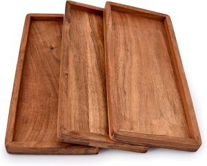 NIRMAN Acacia Wood Rectangular Platters