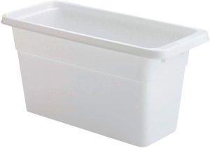 Rubbermaid Ice Cube Bin, White, Holds 4 Trays