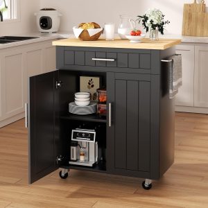 Shintenchi Kitchen Island Cart with Storage
