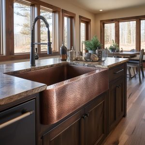 Sinkology Lange 32-Inch Copper Farmhouse Sink