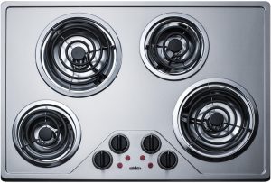 Summit 30 4 Burner Electric Cooktop (CR430SS)