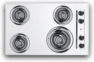 Summit 30 4 Burner Electric Cooktop White (WEL05)