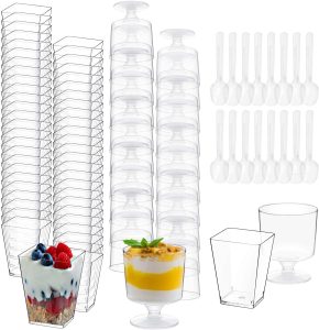 UrbanRoots 300 Pack Clear Plastic Dessert Cups