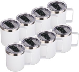 Volhoply 14oz Insulated Stainless Steel Coffee Mug, Bulk 8 Pack