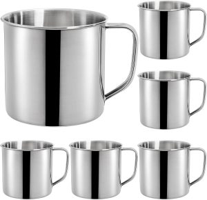 ZAVOOS 6 Pack Stainless Steel Coffee Mug with Handle