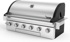 Brand Man Built-In Gas Grill Head, 40-Inch 6-Burner