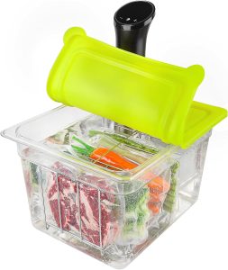 EVERIE 12Qt Sous Vide Container Set with Divider Rack