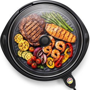 Elite Gourmet EMG-980BX Indoor Electric Round Grill