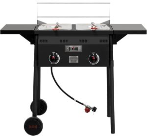 Feasto Outdoor Propane Deep Fryer with Rolling Cart