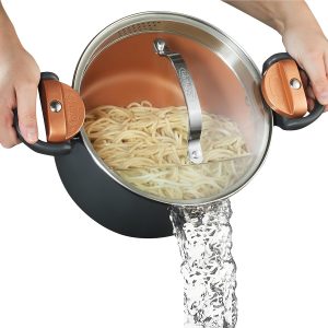 Gotham Steel Pasta Pot with Strainer Lid