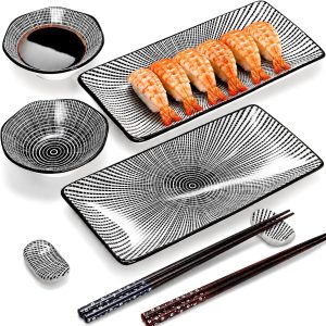 Pumtus 8 Pcs Sushi Plate Set