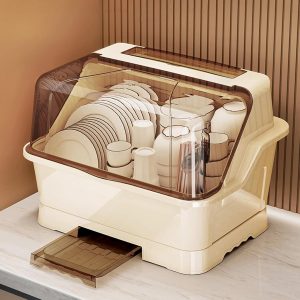 SFJATTA Countertop Dish Storage Cabinet