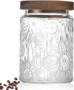 Yiluokuang Vintage Glass Jar with Bamboo Lid